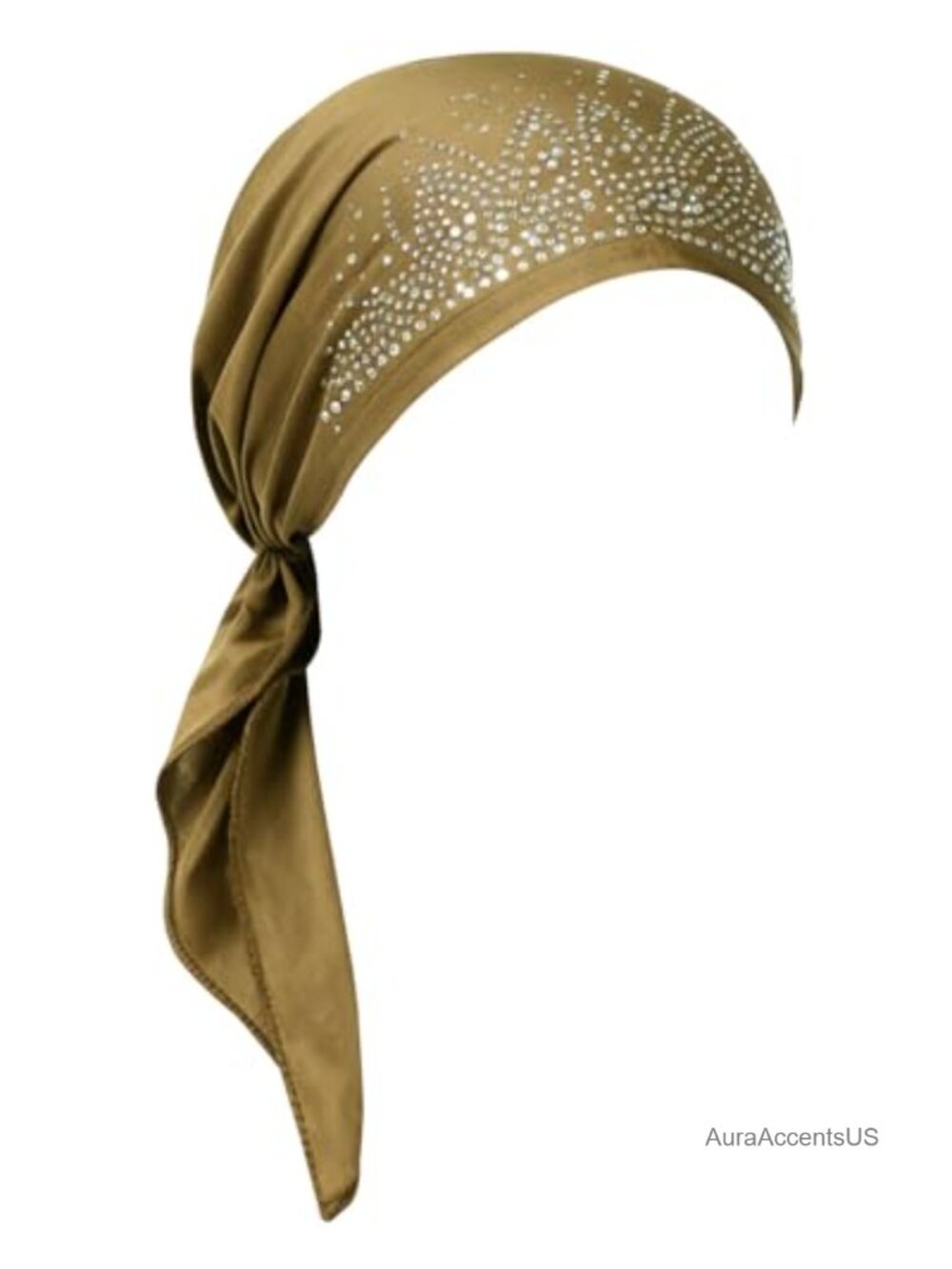 Chemo Headwear Pre-Tied Head Scarf Rhinestone Turban for Women
